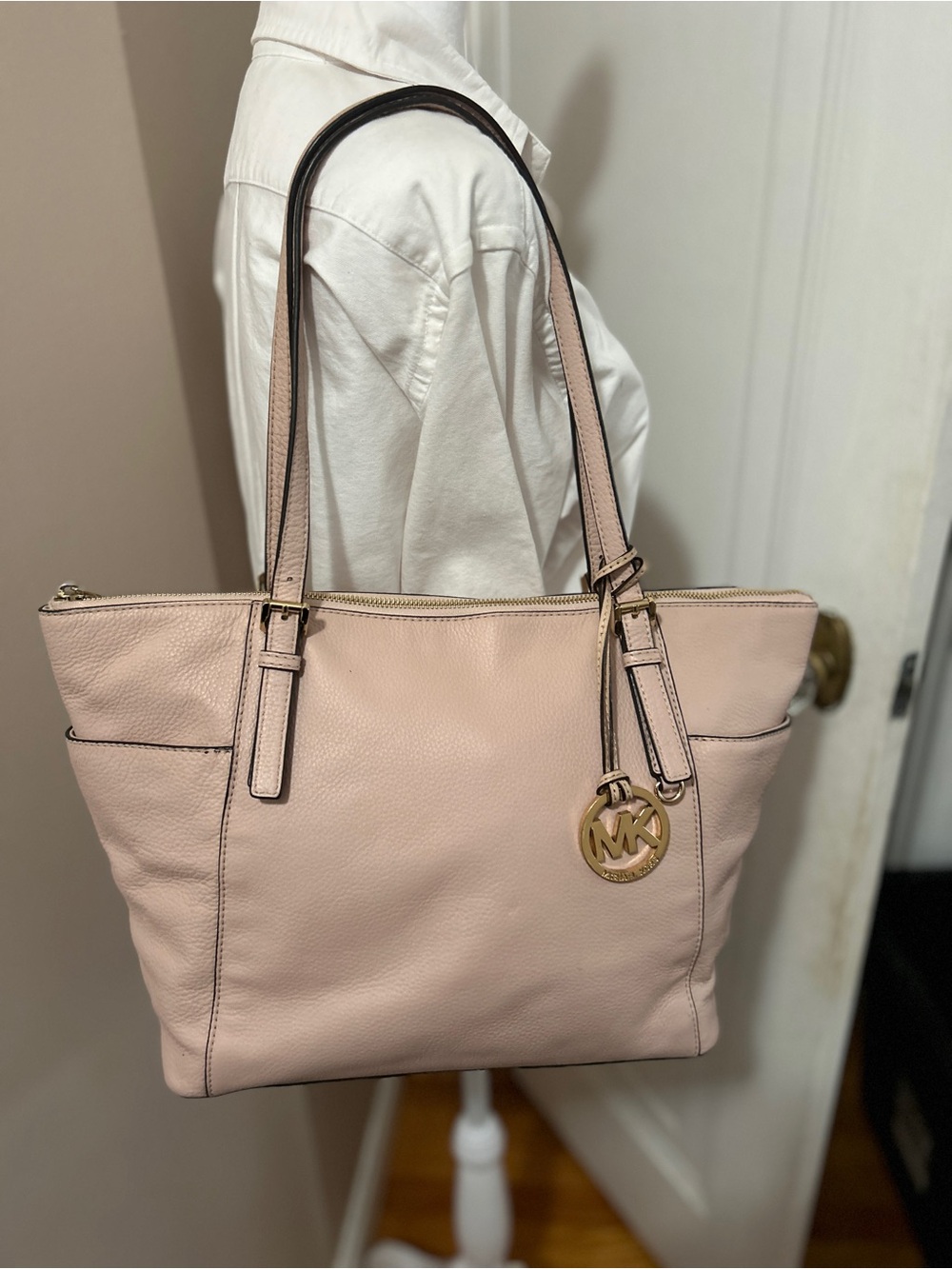 Michael Kors Blush Pink Leather Tote Bag